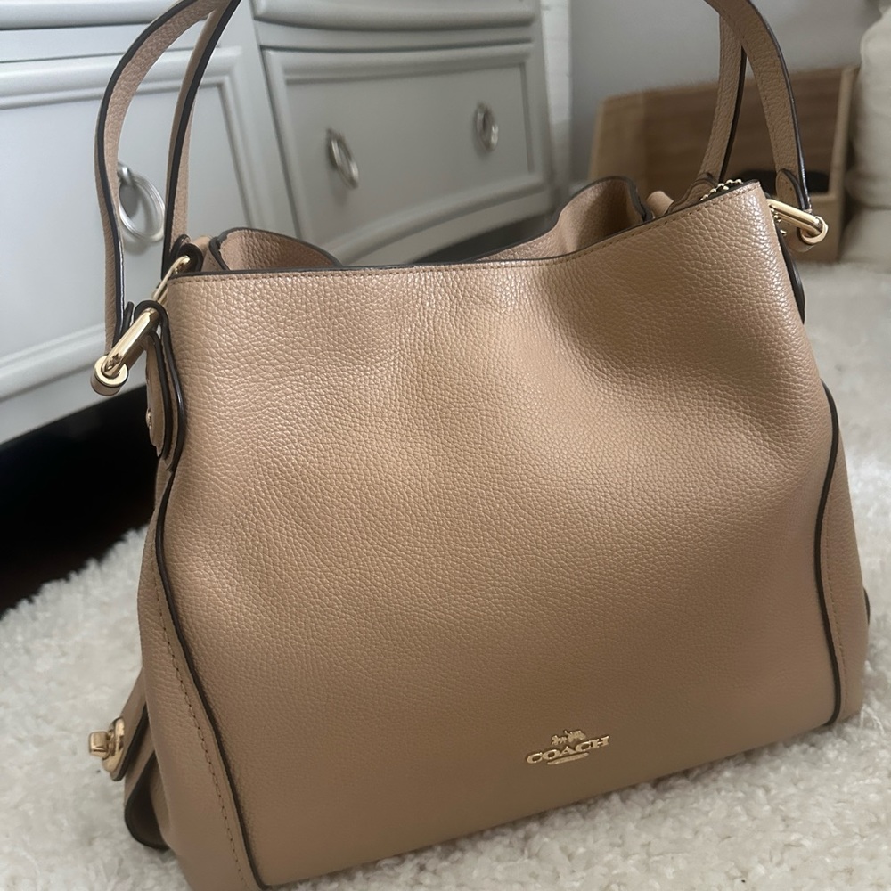 Coach Edie 31 in bi-color beach wood —discontinued
